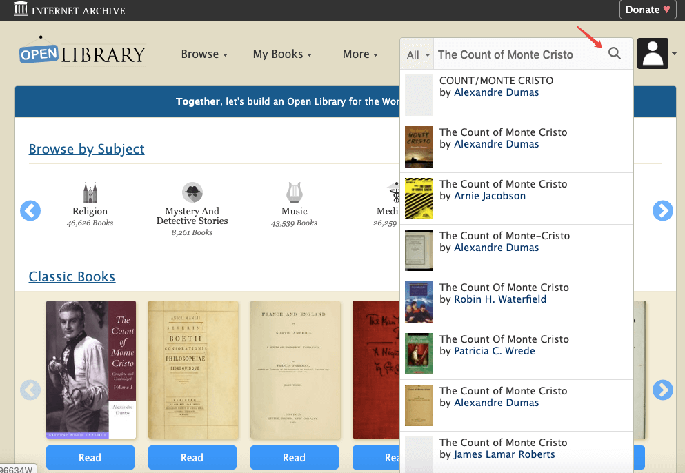 免费图书在线Open Library